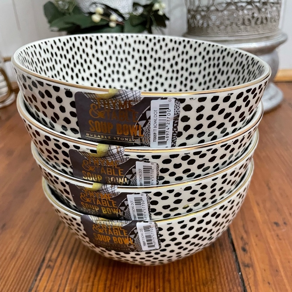 Thyme & Table Bowls Soup Cereal New